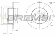 CD7556S Brzdový kotouč BREMSI