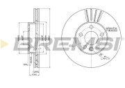 CD7559V Brzdový kotouč BREMSI