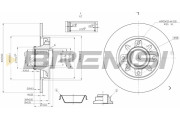 CD7561S Brzdový kotouč BREMSI