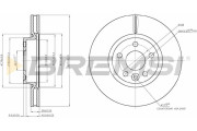 CD7567V Brzdový kotouč BREMSI