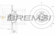 CD7570S Brzdový kotouč BREMSI