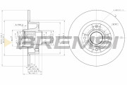 CD7571S Brzdový kotouč BREMSI