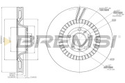CD7572V Brzdový kotouč BREMSI