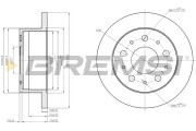 CD7574S Brzdový kotouč BREMSI