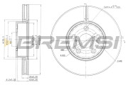 CD7575V Brzdový kotouč BREMSI