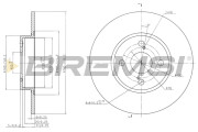 CD7576S Brzdový kotouč BREMSI