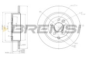 CD7578S Brzdový kotouč BREMSI