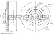 CD7585V Brzdový kotouč BREMSI