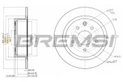 CD7590S Brzdový kotouč BREMSI