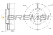 CD7599V Brzdový kotouč BREMSI