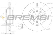 CD7601V Brzdový kotouč BREMSI
