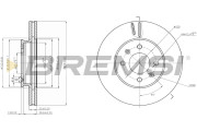 CD7603V Brzdový kotouč BREMSI