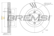 CD7605V Brzdový kotouč BREMSI