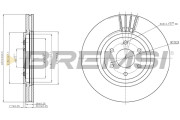 CD7611V Brzdový kotouč BREMSI