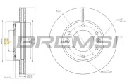 CD7612V Brzdový kotouč BREMSI