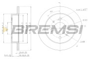 CD7613S Brzdový kotouč BREMSI