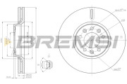 CD7615V Brzdový kotouč BREMSI