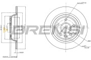 CD7616S Brzdový kotouč BREMSI