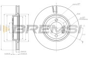 CD7617V Brzdový kotouč BREMSI