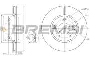 CD7619V Brzdový kotouč BREMSI