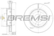 CD7621V Brzdový kotouč BREMSI
