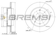 CD7622S Brzdový kotouč BREMSI
