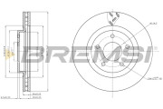 CD7624V Brzdový kotouč BREMSI