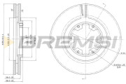 CD7626V Brzdový kotouč BREMSI