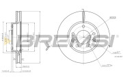 CD7629V Brzdový kotouč BREMSI