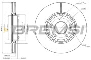 CD7630V Brzdový kotouč BREMSI