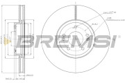 CD7631V Brzdový kotouč BREMSI