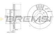 CD7632V Brzdový kotouč BREMSI