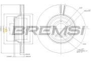 CD7634V Brzdový kotouč BREMSI