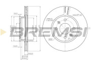 CD7636V Brzdový kotouč BREMSI
