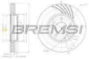 CD7638V Brzdový kotouč BREMSI