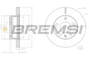 CD7640V Brzdový kotouč BREMSI
