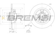 CD7641S Brzdový kotouč BREMSI