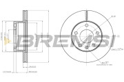 CD7643V Brzdový kotouč BREMSI
