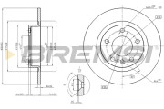 CD7651S Brzdový kotouč BREMSI