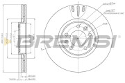 CD7652V Brzdový kotouč BREMSI