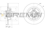 CD7656S Brzdový kotouč BREMSI