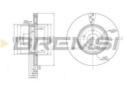 CD7663V Brzdový kotouč BREMSI