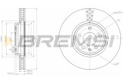 CD7664V Brzdový kotouč BREMSI