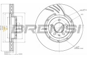 CD7665V Brzdový kotouč BREMSI