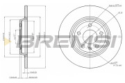 CD7666S Brzdový kotouč BREMSI