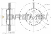 CD7668V Brzdový kotouč BREMSI