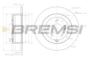 CD7671S Brzdový kotouč BREMSI