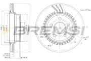CD7672V Brzdový kotouč BREMSI