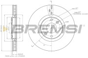 CD7676V Brzdový kotouč BREMSI
