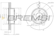CD7688V Brzdový kotouč BREMSI
